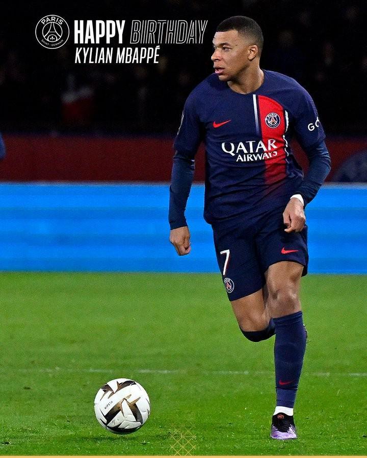 姆巴佩迎来27岁生日,巴黎送上祝福:生日快乐,基利安