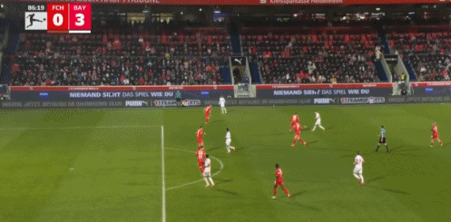 第86分钟，斯塔尼希奇传中，迪亚斯俯身头球破门，拜仁3-0