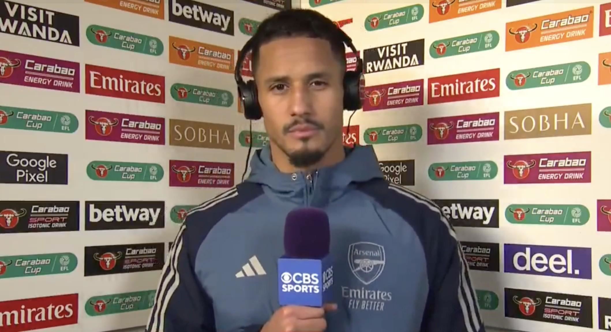 萨利巴：廷贝尔是世界最佳右后卫；英超和欧冠冠军我们都想要