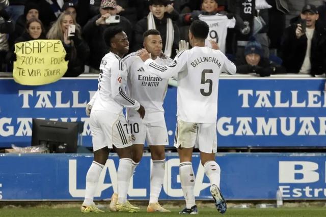 皇马2025射手榜：姆巴佩59球断层领先 领先队内第二46球