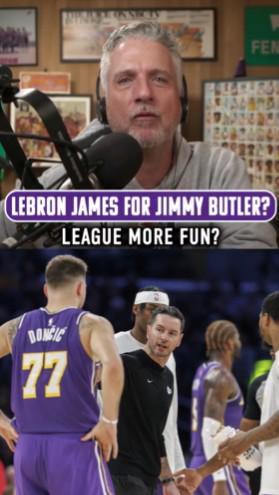 记者:湖人应用詹姆斯换巴特勒,联手库里会让詹姆斯重获新生