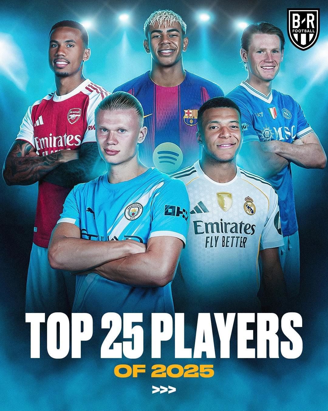 BR评2025年25大球星：登贝莱居首 姆巴佩第2亚马尔第7