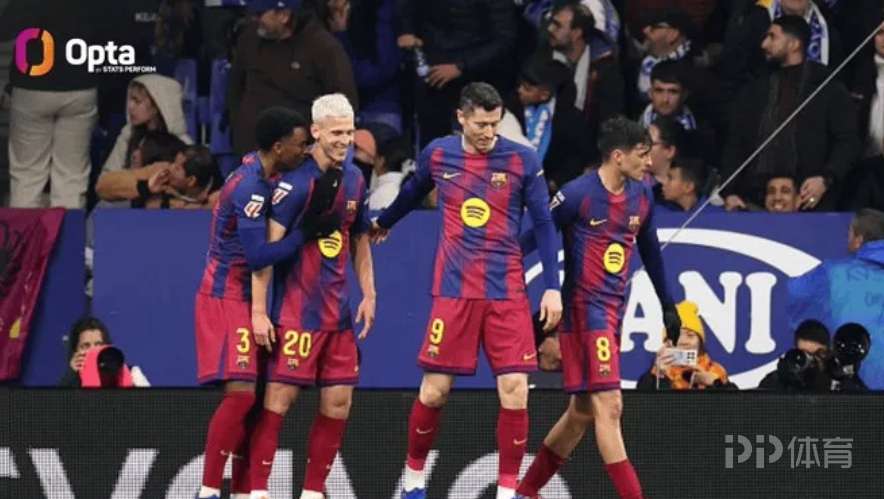  巴萨连续39场西甲取得进球 目前五大联赛最长连续进球纪录