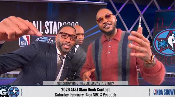 想看谁参加扣篮大赛？卡特：夏普&埃奇库姆&阿门&卡斯尔；安东尼：锡安