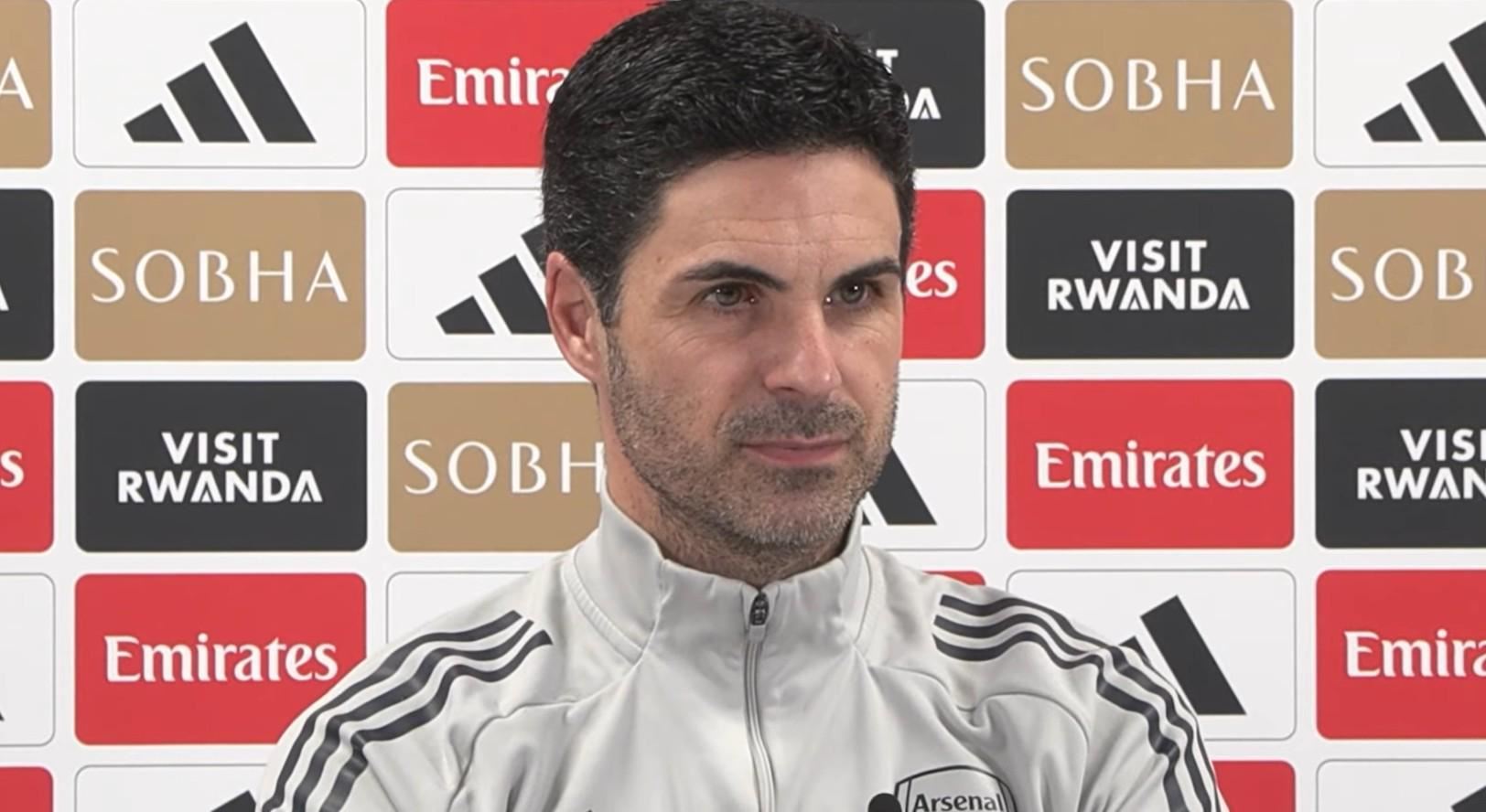 阿尔特塔：卡拉菲奥里是肌肉伤；我会根据对手调整中锋选择