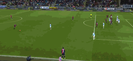 第65分钟，加埃塔诺开出任意球，马齐泰利半转身扫射破门，尤文0-1