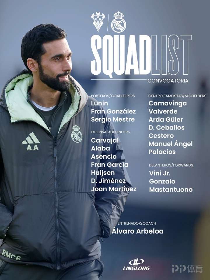 阿韦洛亚首秀！皇马国王杯名单：姆巴佩、罗德里戈、贝林厄姆缺席