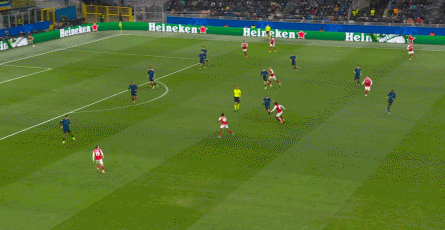 半场战报：国米1-2阿森纳，热苏斯梅开二度，苏契奇世界波