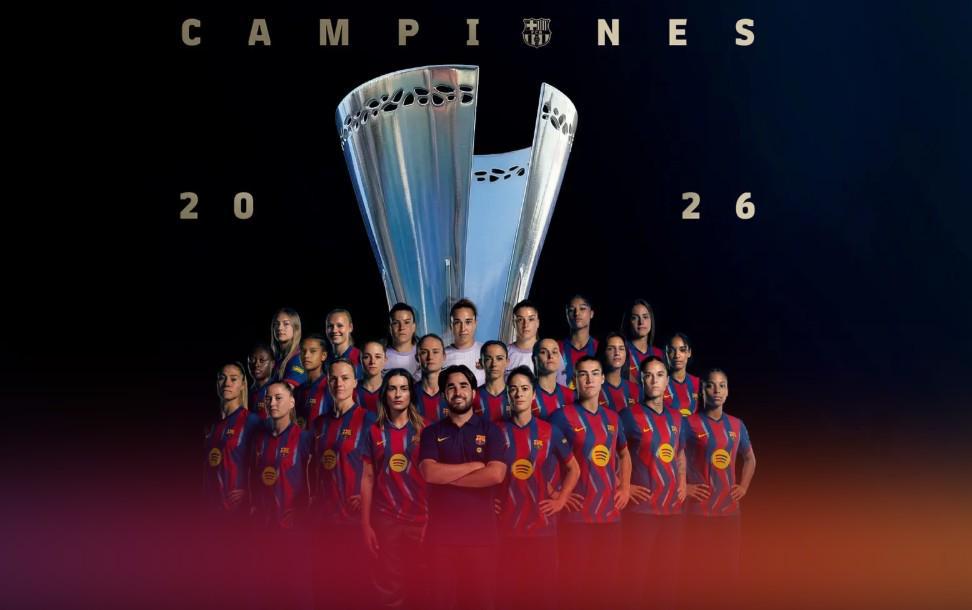 男女足双杀,巴萨女足击败皇马女足夺得本赛季女子西超杯冠军