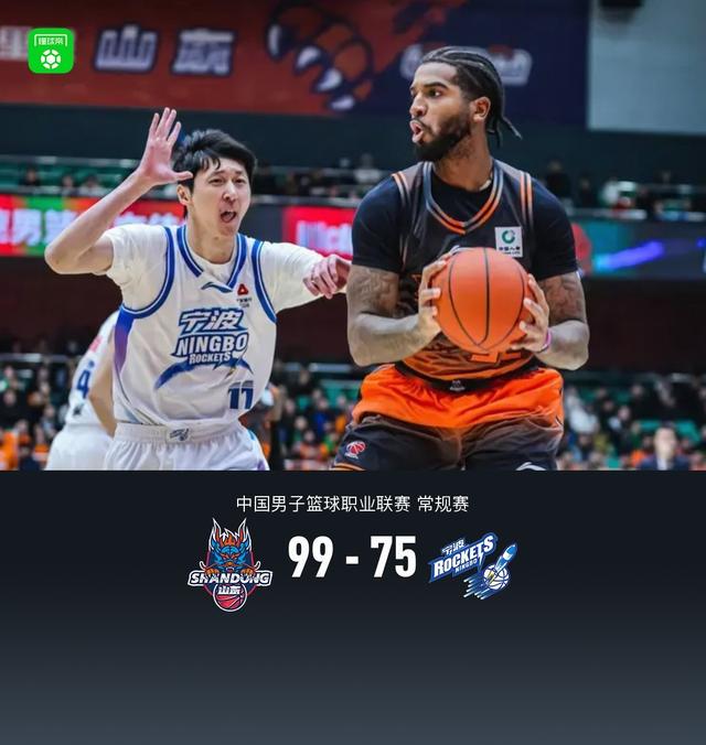  山东99-75大胜宁波取4连胜，鲍威尔29+4+8，高诗岩15分
