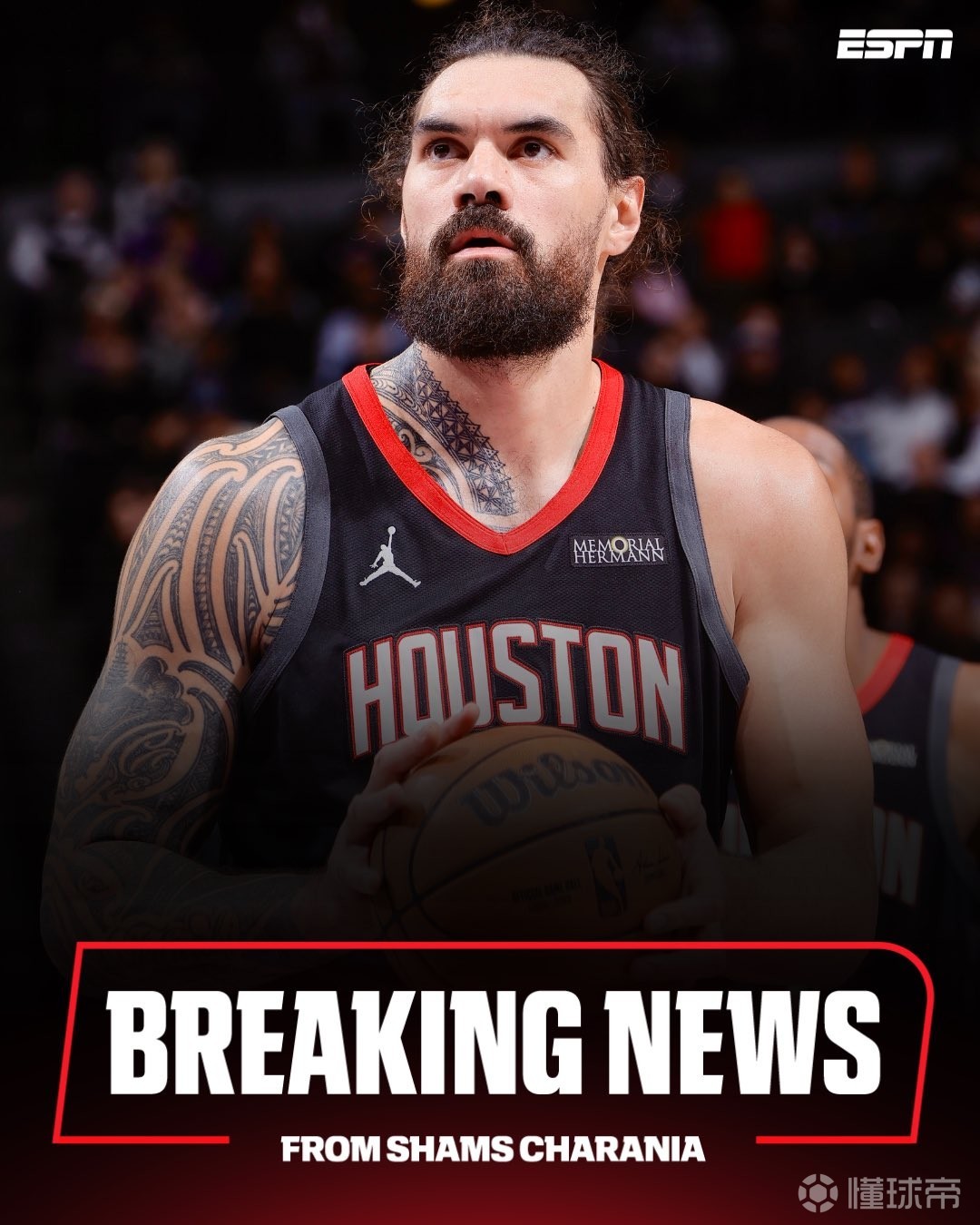 Shams:火箭中锋亚当斯已接受左脚踝手术,赛季报销