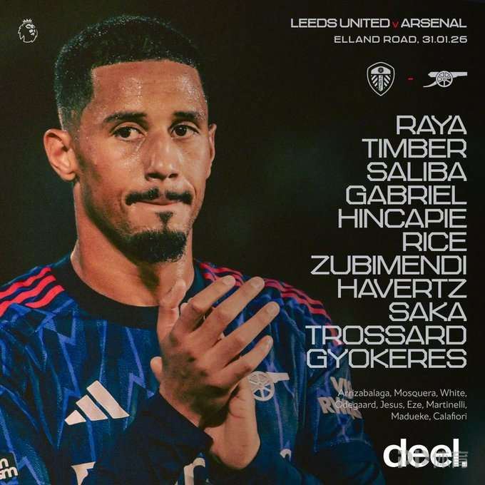 阿森纳vs利兹联首发:哈弗茨、哲凯赖什出战 厄德高替补