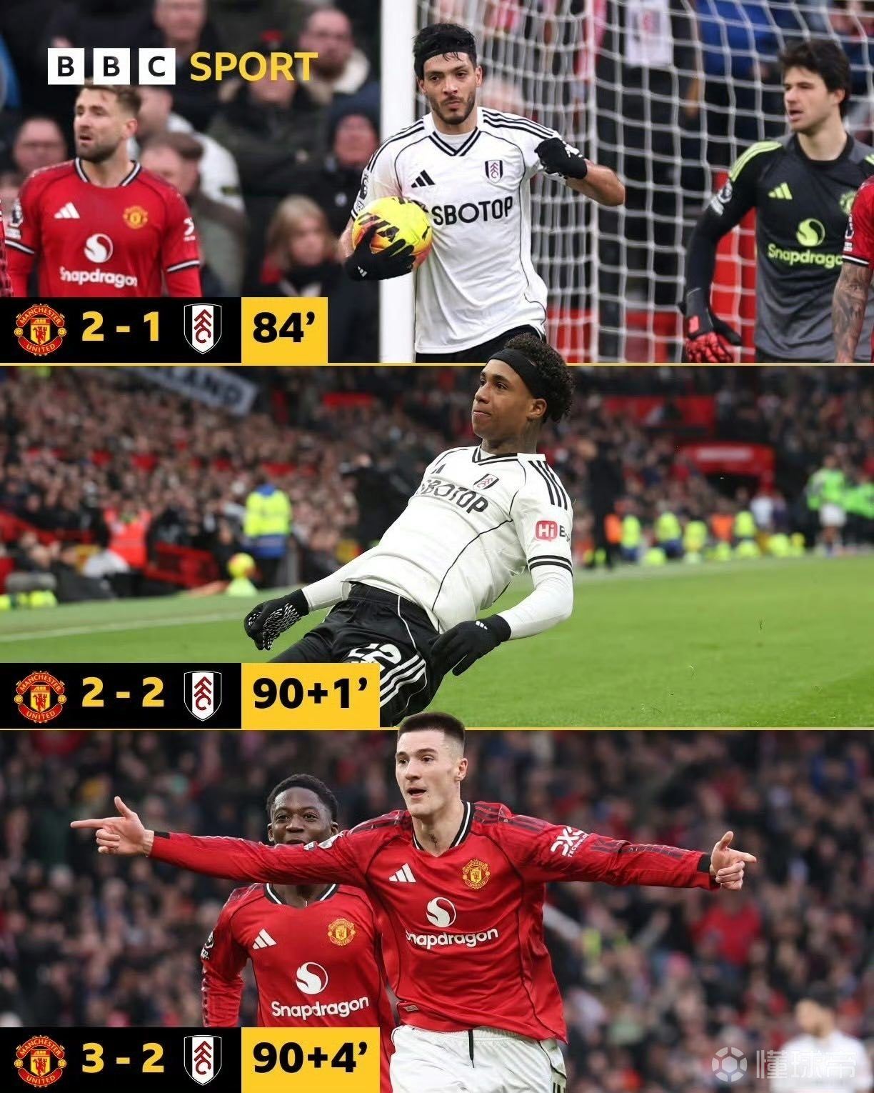 曼联在2026年2月1日的英超联赛中主场绝杀富勒姆