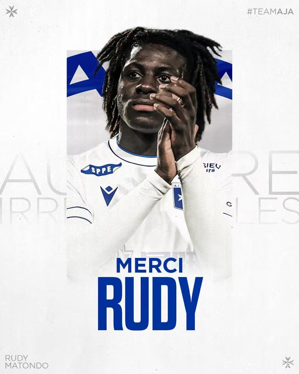 官宣｜Merci Rudy, 鲁迪·马通多转会离队