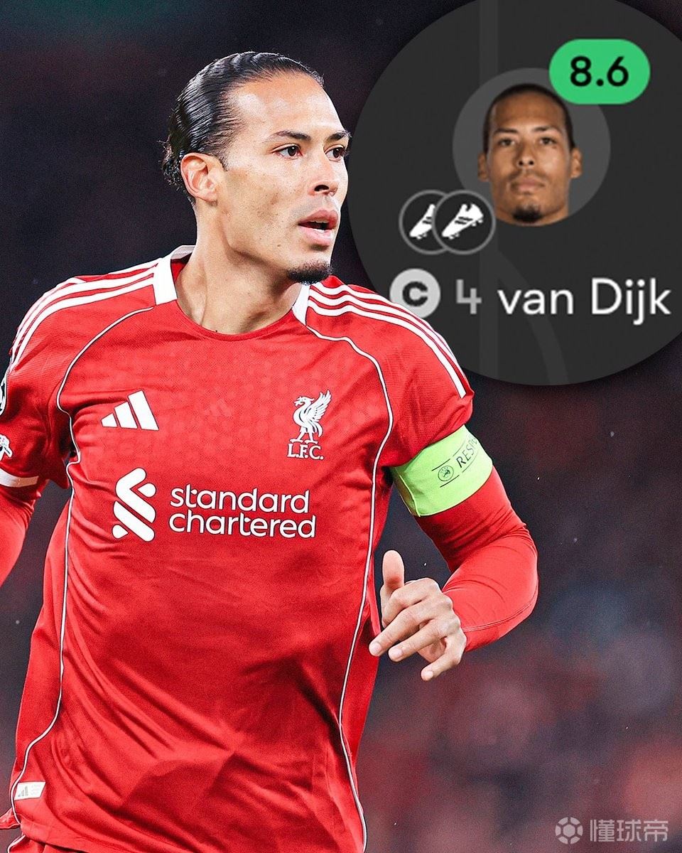 解锁新成就，范戴克职业生涯首次单场送出两次助攻