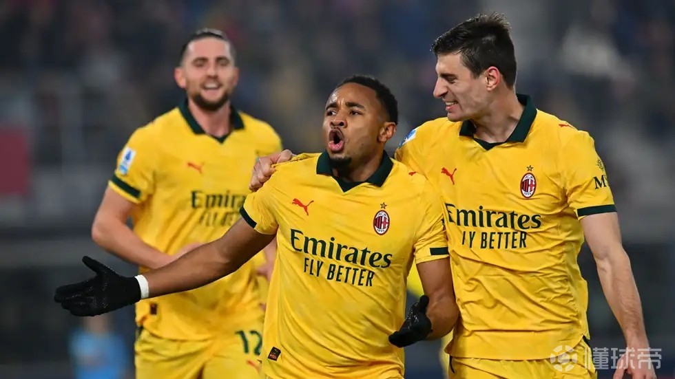 米兰第三次在意甲前23轮拿到至少50分，前两次均夺冠