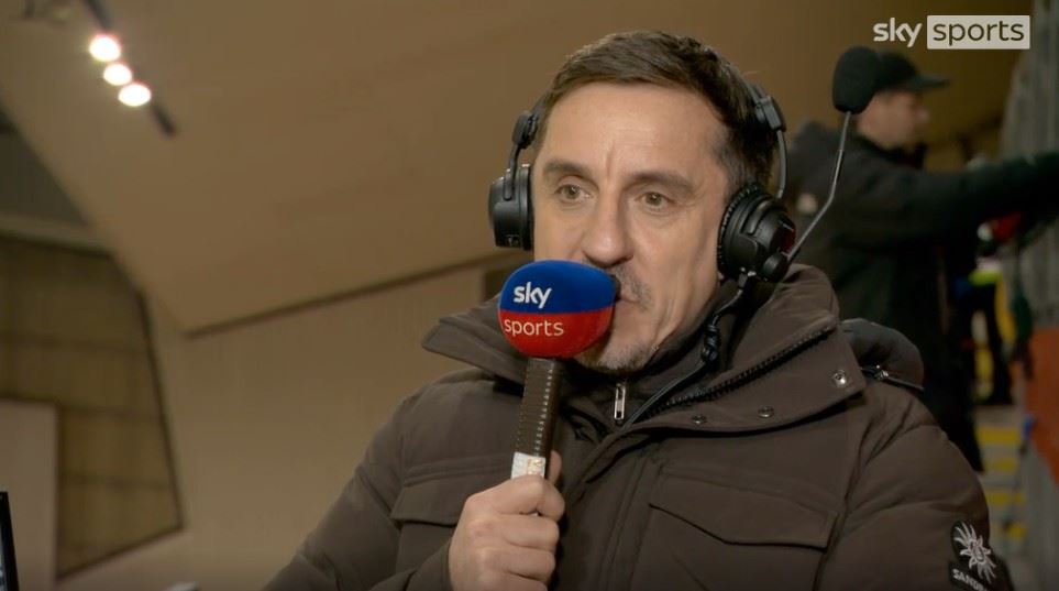 内维尔：VAR抹杀了本赛季英超最精彩的瞬间之一，实在太扫兴了