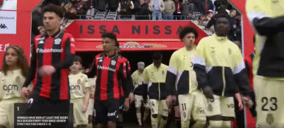 半场：尼斯0-0摩纳哥，巴洛贡中楣，尼斯获点被取消