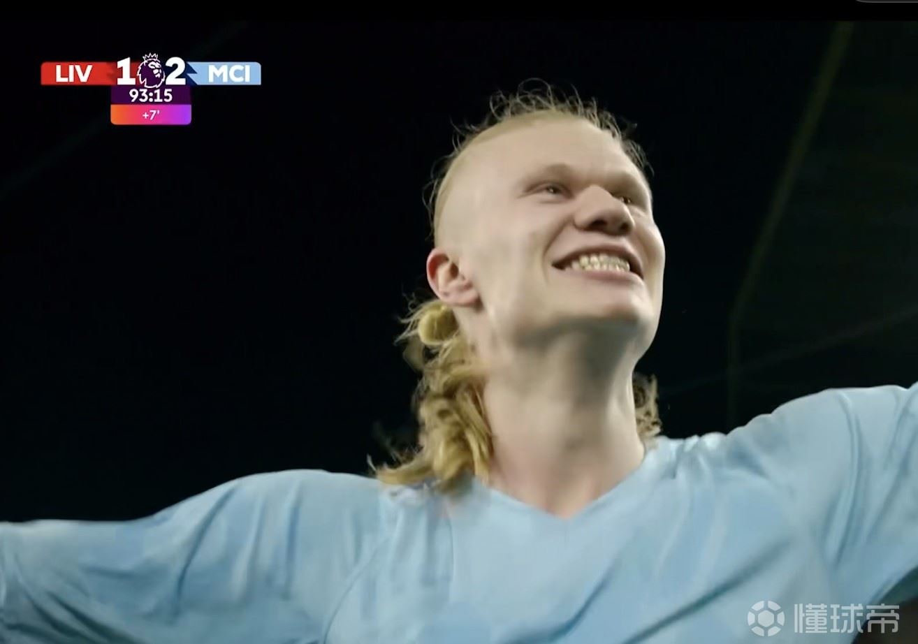 点球破门，哈兰德英超生涯做客安菲尔德首次取得进球