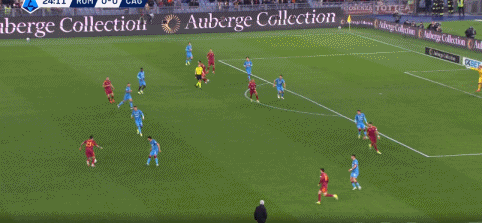 半场战报：罗马1-0卡利亚里，马伦破门，詹卢卡-曼奇尼送助攻