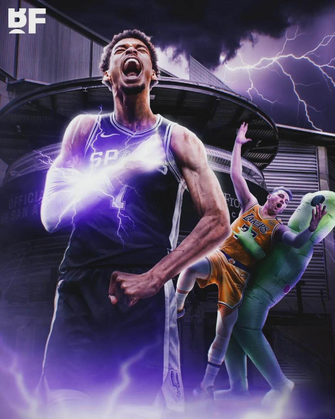 40+12打爆湖人!恭喜文班亚马!半场37分比肩张伯伦