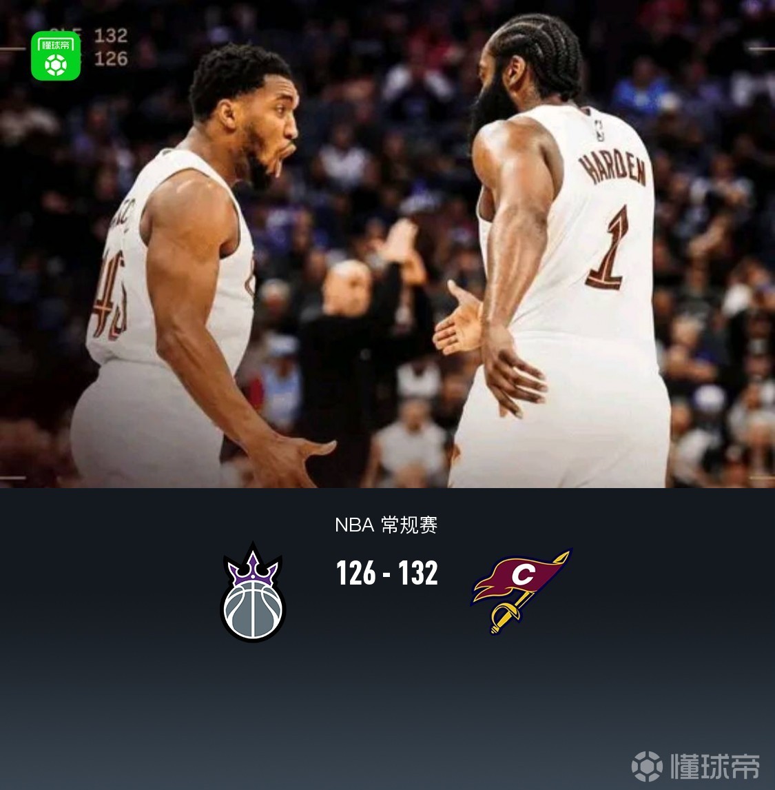 骑士132-126逆转国王，哈登首秀23+8，米切尔35分，威少21+9