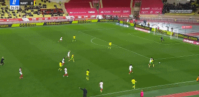 摩纳哥3-1南特，阿丁格拉双响，扎卡里亚破门