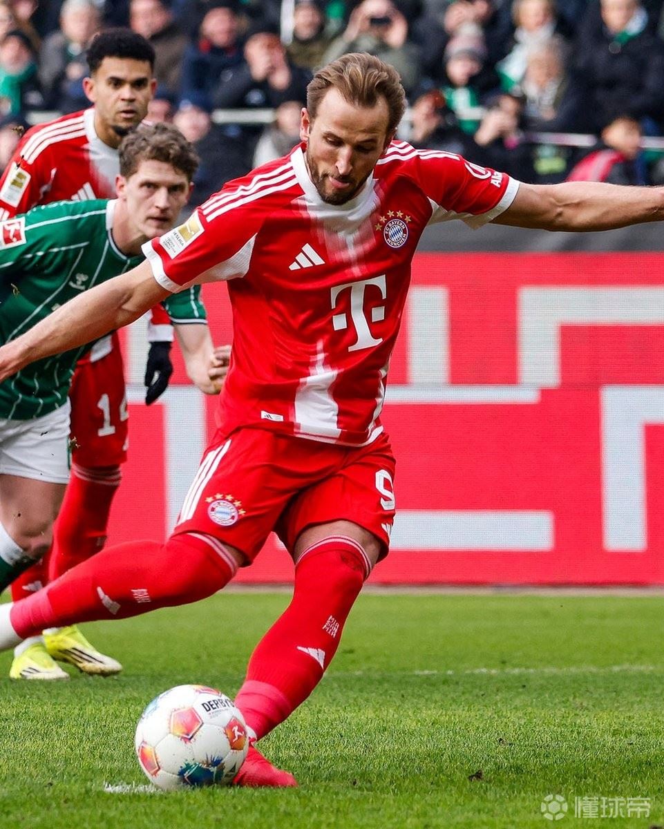 里程碑，凯恩职业生涯已打入100粒点球进球