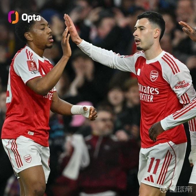 打花了,枪手成首支英超时代在足总杯前30分钟攻入4球的球队