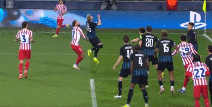 半场战报：马竞2-0布鲁日，阿尔瓦雷斯点射，卢克曼建功