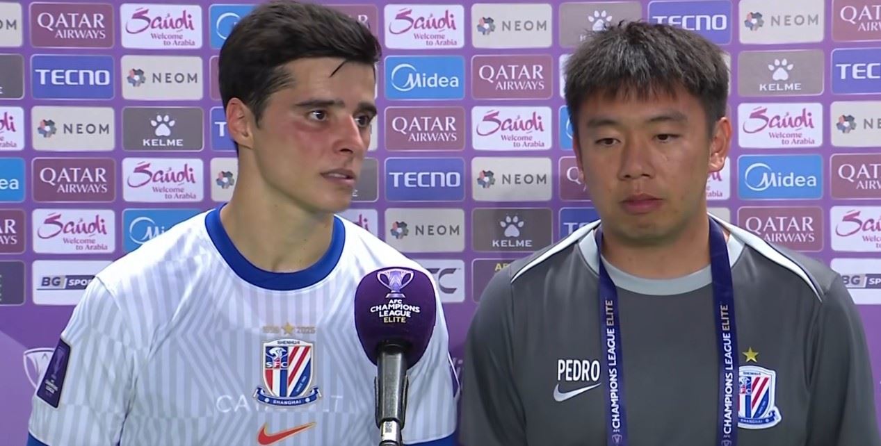 特谢拉：两球落后又被罚下一人不得不回撤防线，我们尽力了