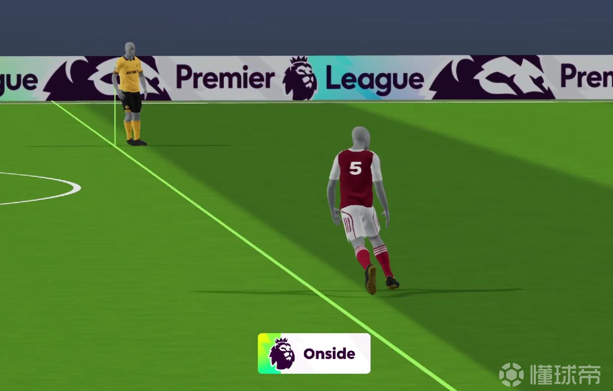 英超官方公布半自动越位画面：因卡皮耶进球前未处于越位位置