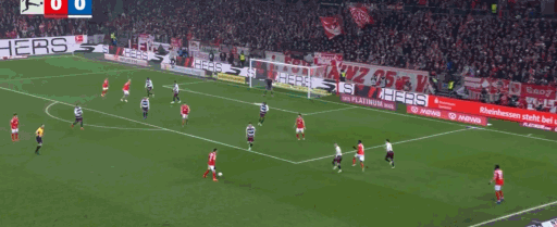 半场战报：美因茨1-0汉堡，阿米里破门，达科斯塔献助攻