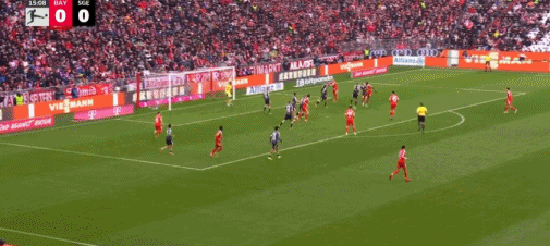 半场-拜仁暂2-0法兰克福 凯恩破门帕夫洛维奇建功