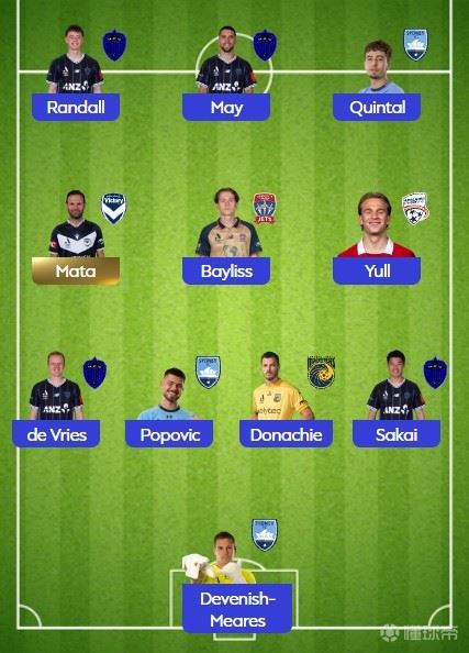 澳超周最佳阵容：马塔、酒井宏树领衔，奥克兰FC四人入选