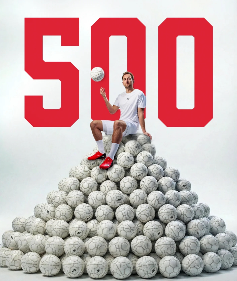 凯恩两大里程碑！职业生涯500球，点球100球，连刷四大纪录