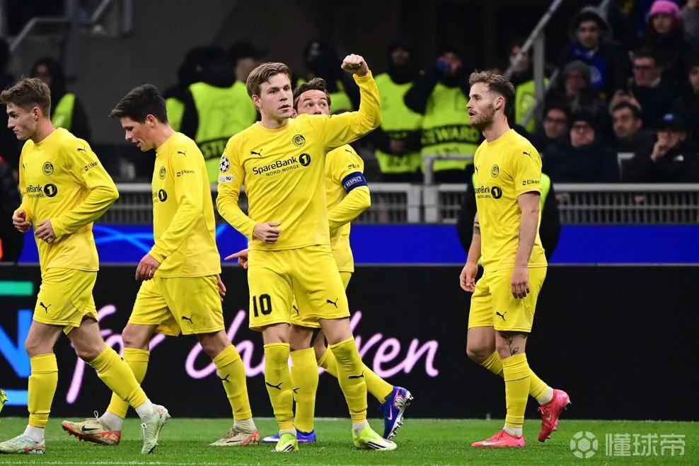 博德闪耀欧冠对五大联赛球队4连胜，本赛季8战4胜2平2负