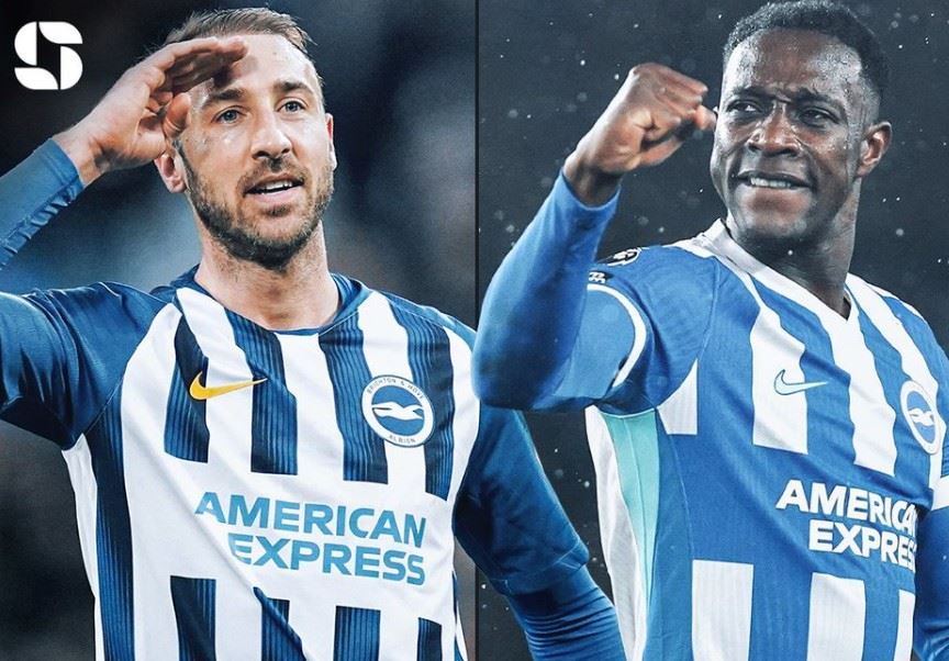 维尔贝克连续两个赛季英超进球上双，布莱顿队史第二人