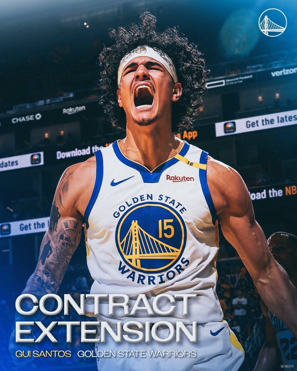 Shams：勇士与巴西后卫吉-桑托斯续签3年1500万美元合同