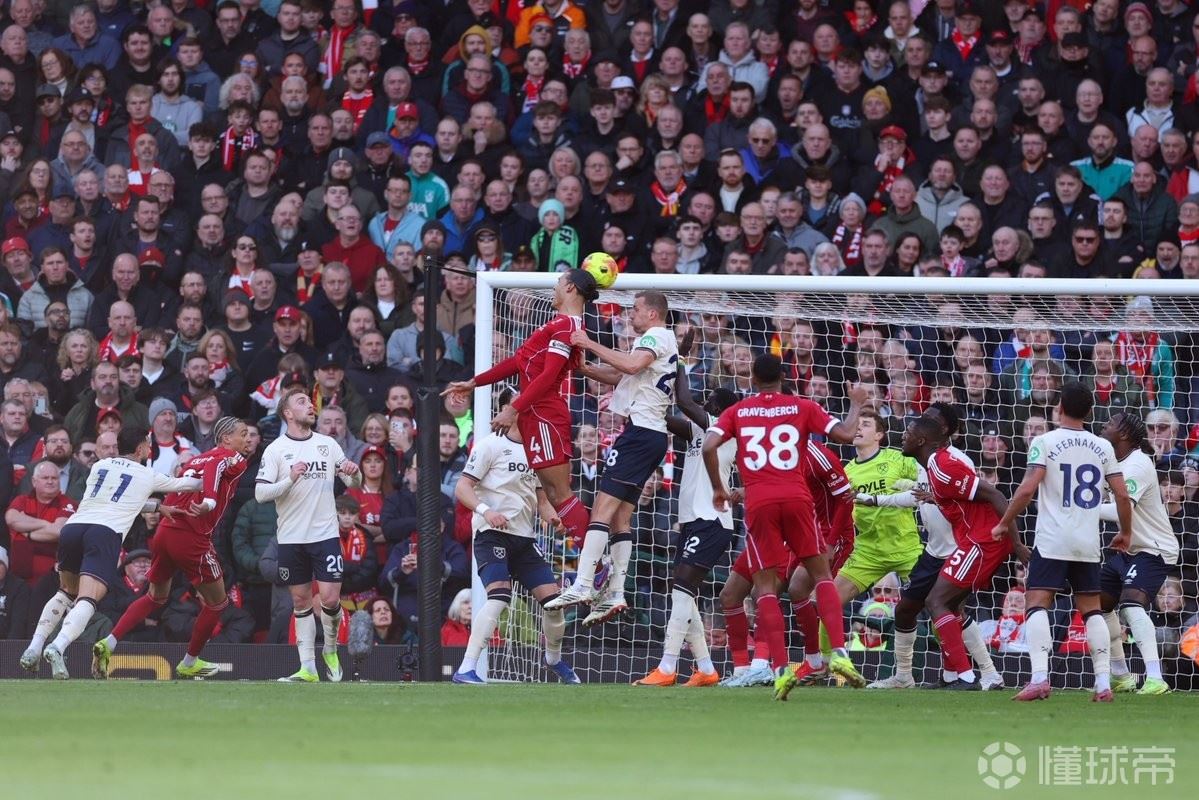 利物浦vs西汉姆4球来自角球，为英超历史第4次出现这种情况