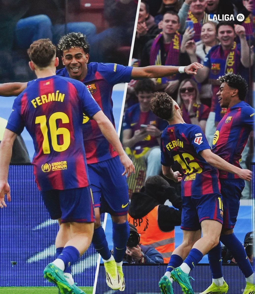 西甲赛场戴帽，18岁亚马尔职业生涯首次单场打入3球