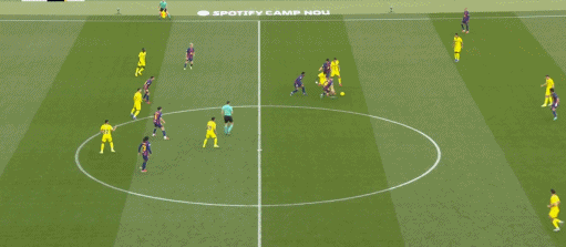 半场：巴萨2-0黄潜，亚马尔单刀破门+连过两人兜射建功