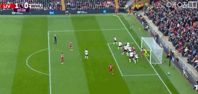 半场：利物浦3-0西汉姆联，埃基蒂克传射，范戴克、麦卡建功