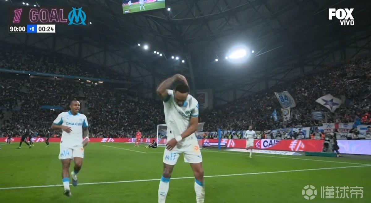 36岁8个月，奥巴梅扬成为马赛近71年来法甲最年长进球者