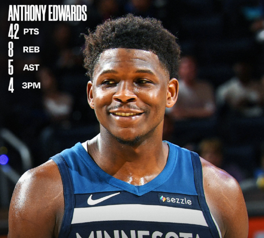  狂砍42分8篮板5助攻！率队轻取勇士，爱德华兹又破纪录