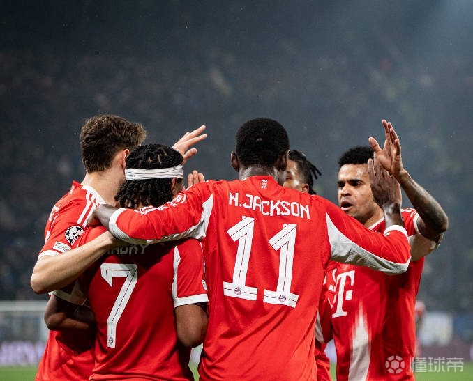 欧冠种子队1/8决赛首回合仅拜仁取胜,其余7队2平5负