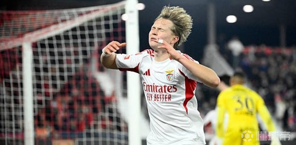 葡媒：巴萨在关注本菲卡边锋谢尔德鲁普，已派出球探现场考察