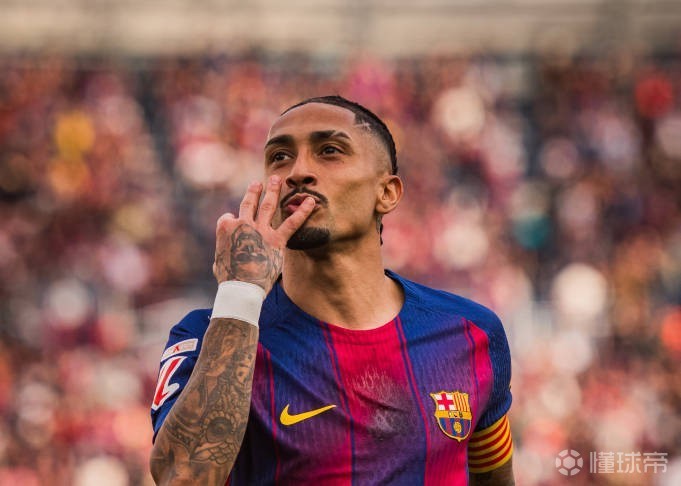 拉菲尼亚欧冠主场每90分钟造1.35球，巴萨队史仅次于梅西