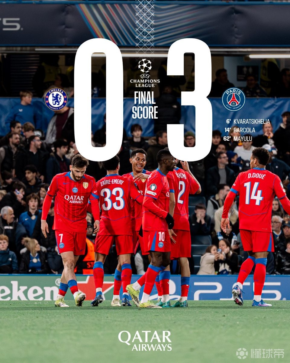 连续3年1/8决赛晋级，巴黎10次进欧冠8强创法甲俱乐部纪录