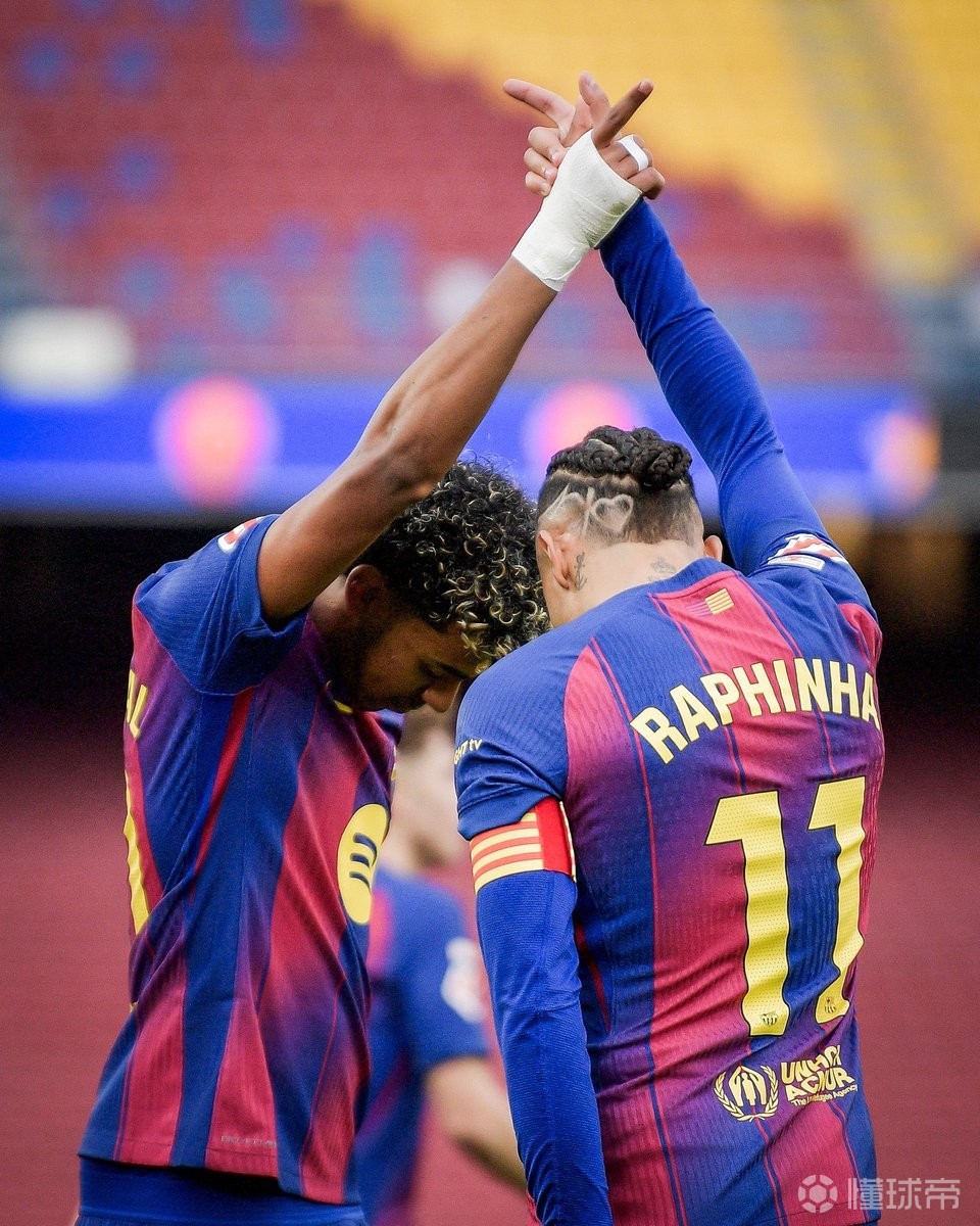 多点开花，巴萨自2011年以来首次欧冠淘汰赛单场5人取得进球